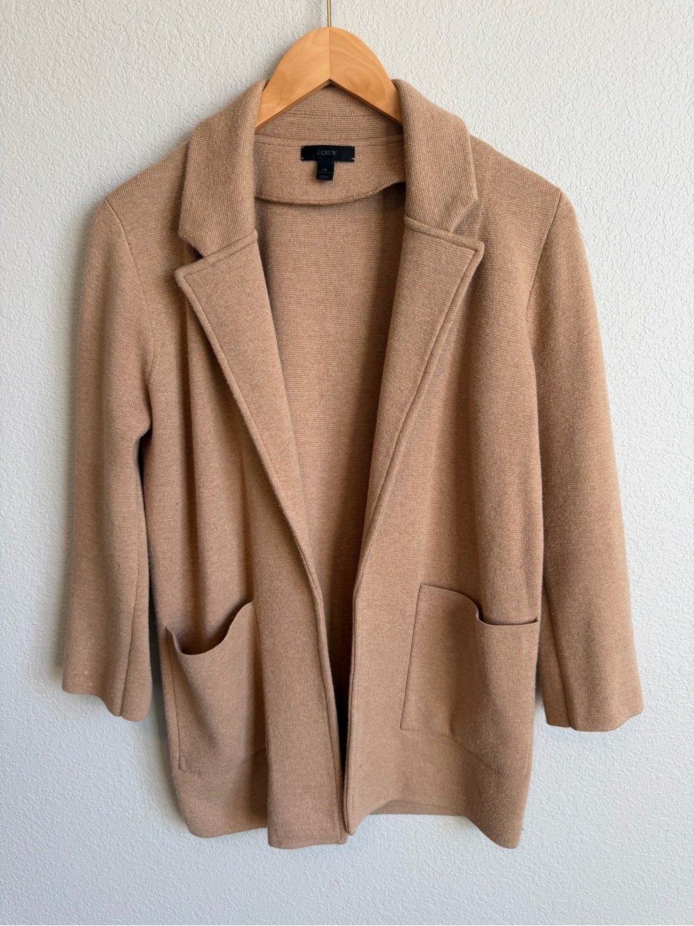 J. Crew Women's Camel Open-Front Blazer Jacket